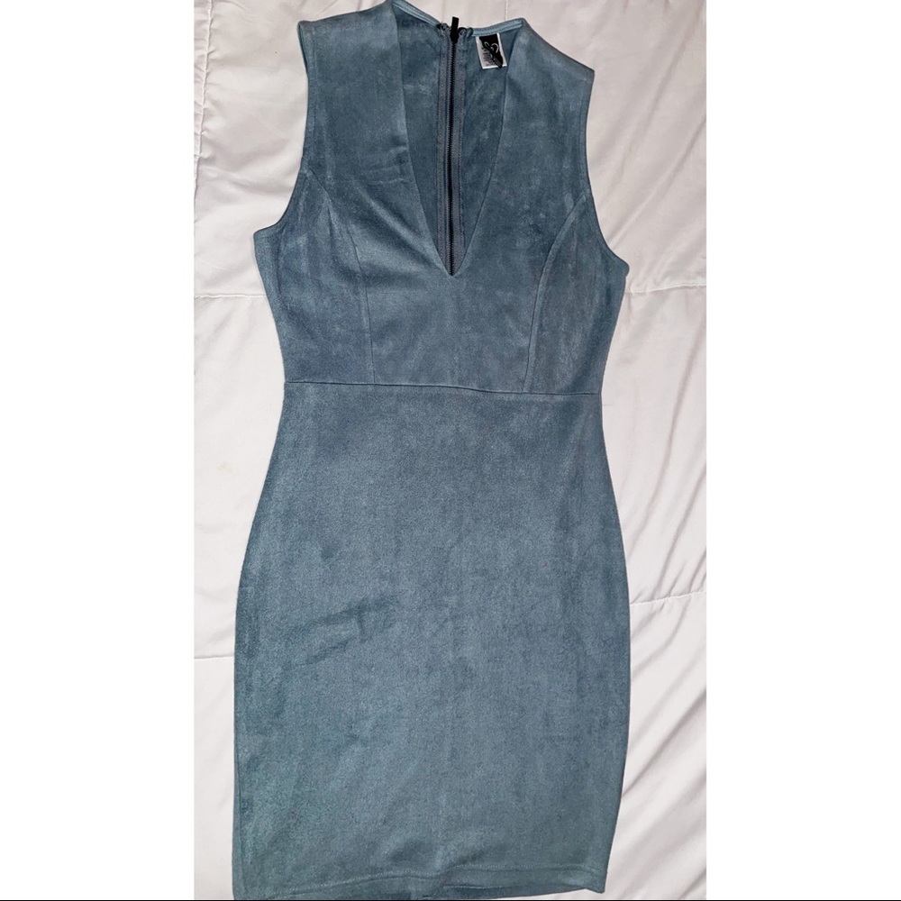 Blue Suede Dress